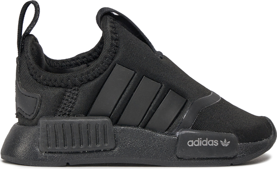 Czarne buty sportowe Adidas nmd w sportowym stylu z płaską podeszwą