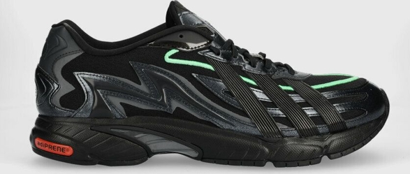 Czarne buty sportowe Adidas Originals sznurowane ze skóry w sportowym stylu