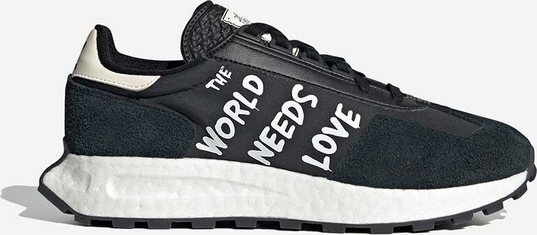 Czarne buty sportowe Adidas Originals w sportowym stylu sznurowane