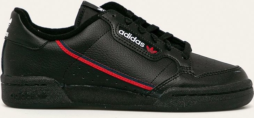Czarne buty sportowe Adidas Originals w sportowym stylu sznurowane z płaską podeszwą