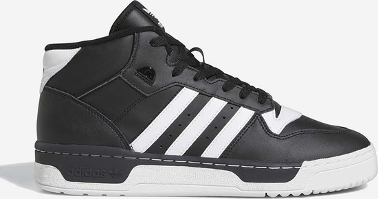 Czarne buty sportowe Adidas Originals z płaską podeszwą sznurowane