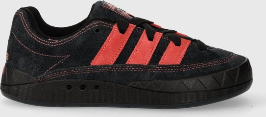 Czarne buty sportowe Adidas Originals z zamszu w sportowym stylu