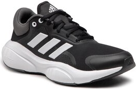 Czarne buty sportowe Adidas Performance sznurowane z płaską podeszwą