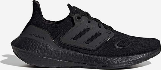 Czarne buty sportowe Adidas Performance z płaską podeszwą sznurowane ultraboost