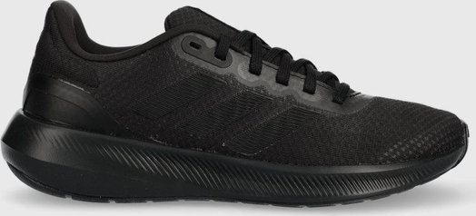 Czarne buty sportowe Adidas Performance z płaską podeszwą w sportowym stylu
