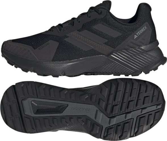 Czarne buty sportowe Adidas sznurowane terrex