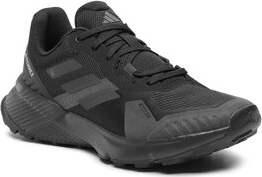 Czarne buty sportowe Adidas sznurowane terrex