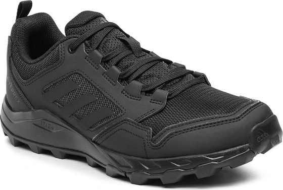 Czarne buty sportowe Adidas sznurowane w sportowym stylu
