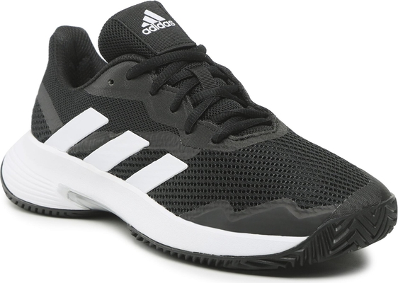Czarne buty sportowe Adidas sznurowane z płaską podeszwą