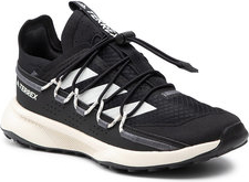 Czarne buty sportowe Adidas sznurowane z płaską podeszwą terrex