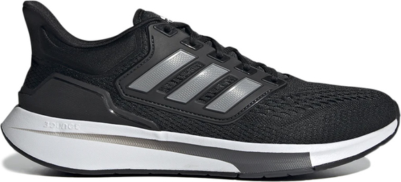 Czarne buty sportowe Adidas sznurowane z tkaniny w sportowym stylu