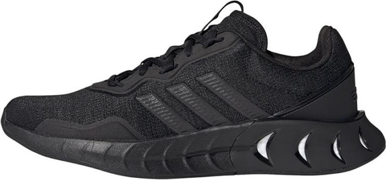 Czarne buty sportowe Adidas sznurowane z tkaniny w sportowym stylu