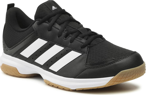 Czarne buty sportowe Adidas sznurowane ze skóry