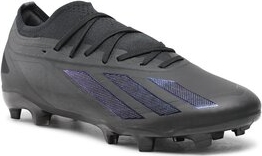 Czarne buty sportowe Adidas ultraboost sznurowane w sportowym stylu