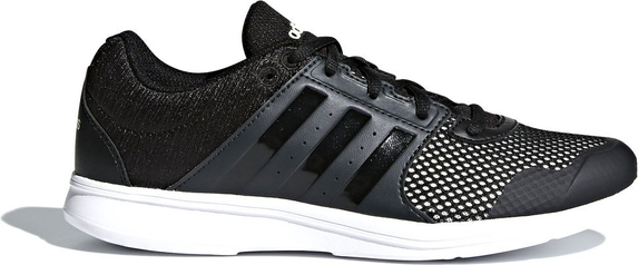 Czarne buty sportowe Adidas w młodzieżowym stylu z płaską podeszwą sznurowane