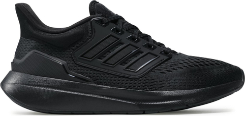 Czarne buty sportowe Adidas w sportowym stylu z płaską podeszwą sznurowane