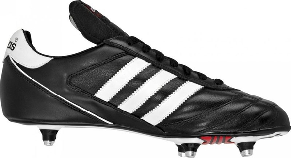 Czarne buty sportowe Adidas w sportowym stylu ze skóry
