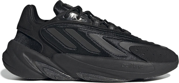 Czarne buty sportowe Adidas ze skóry sznurowane