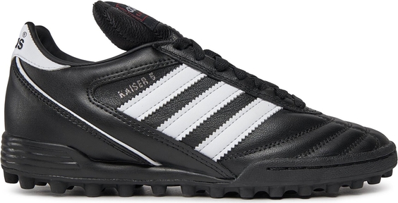 Czarne buty sportowe Adidas ze skóry w sportowym stylu sznurowane