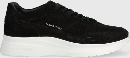 Czarne buty sportowe answear.com sznurowane z zamszu