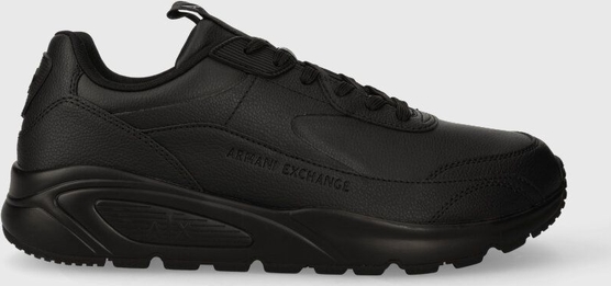 Czarne buty sportowe Armani Exchange sznurowane