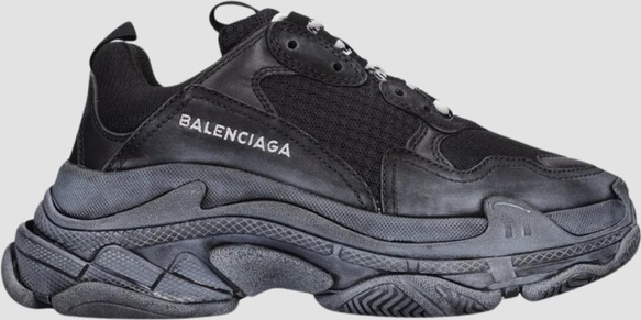 Czarne buty sportowe Balenciaga sznurowane