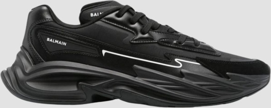 Czarne buty sportowe Balmain sznurowane