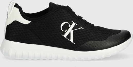 Czarne buty sportowe Calvin Klein sznurowane w sportowym stylu