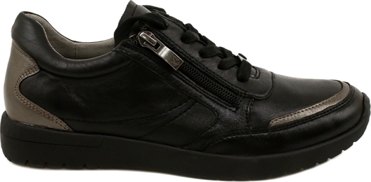 Czarne buty sportowe Caprice sznurowane