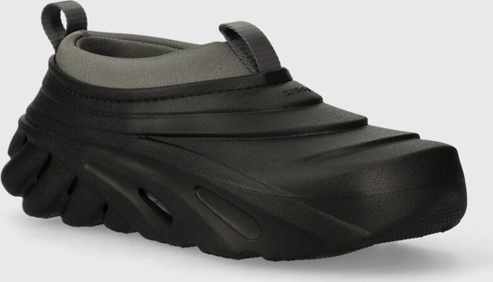 Czarne buty sportowe Crocs w sportowym stylu sznurowane