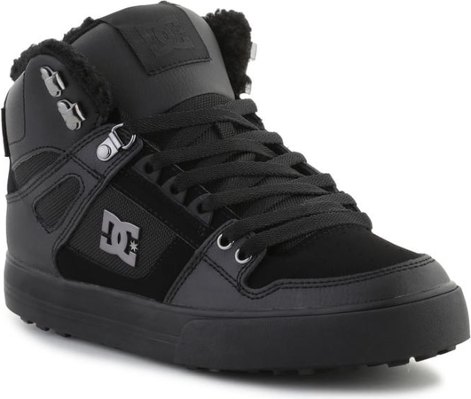 Czarne buty sportowe DC Shoes sznurowane w sportowym stylu
