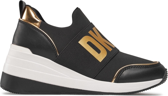 Czarne buty sportowe DKNY na platformie