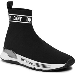 Czarne buty sportowe DKNY z płaską podeszwą