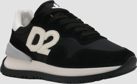Czarne buty sportowe Dsquared2 sznurowane w sportowym stylu