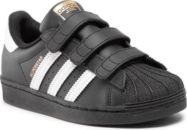 Czarne buty sportowe dziecięce Adidas dla chłopców na rzepy