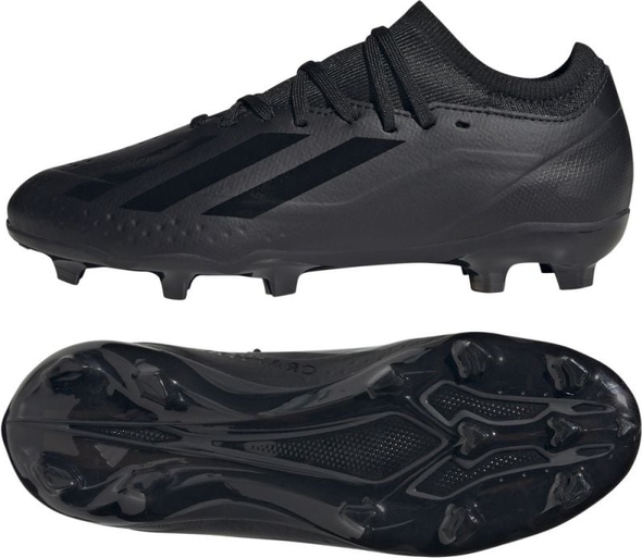Czarne buty sportowe dziecięce Adidas sznurowane dla chłopców