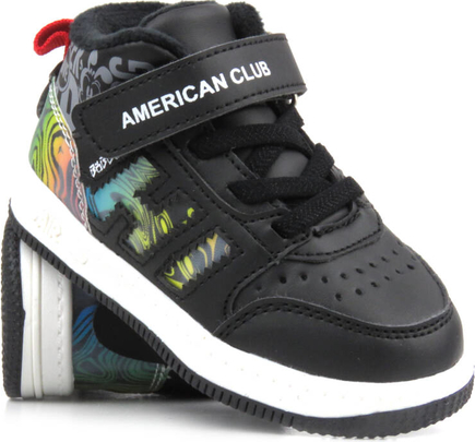 Czarne buty sportowe dziecięce American Club sznurowane