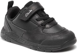 Czarne buty sportowe dziecięce Clarks na rzepy