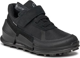 Czarne buty sportowe dziecięce Ecco na rzepy z goretexu