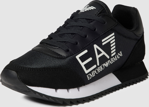 Czarne buty sportowe dziecięce Emporio Armani sznurowane
