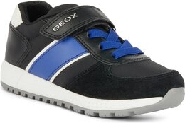Czarne buty sportowe dziecięce Geox dla chłopców na rzepy