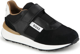 Czarne buty sportowe dziecięce Hugo Boss na rzepy