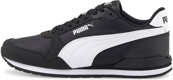 Czarne buty sportowe dziecięce Puma w sportowym stylu sznurowane