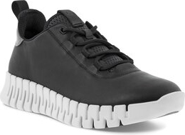 Czarne buty sportowe Ecco w sportowym stylu na platformie sznurowane