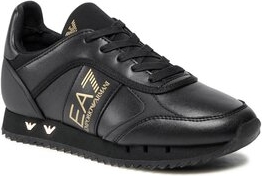 Czarne buty sportowe Emporio Armani w sportowym stylu