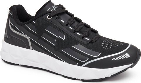 Czarne buty sportowe Emporio Armani w sportowym stylu z tkaniny