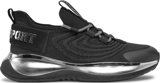 Czarne buty sportowe eobuwie.pl sznurowane w sportowym stylu