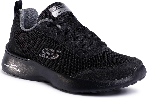 Czarne buty sportowe eobuwie.pl sznurowane z płaską podeszwą