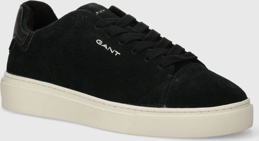 Czarne buty sportowe Gant sznurowane z zamszu
