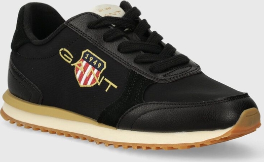 Czarne buty sportowe Gant w sportowym stylu sznurowane